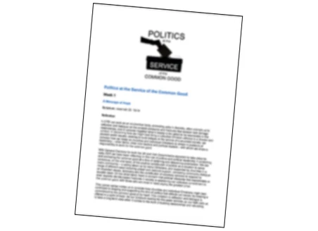 Lent 2024: Politics at Service of the Common Good reflection