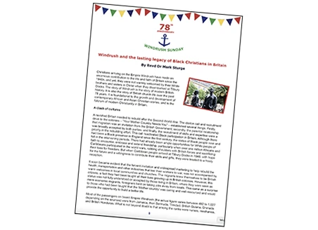 Windrush and the lasting legacy of Black Christians in Britain 1 By Revd Dr Mark Sturge