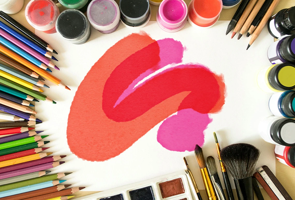 Pencils and paints