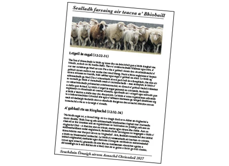 Scots Gaelic Biblical text overview