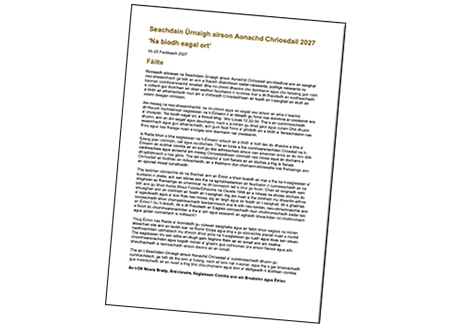 Scots Gaelic accessible text-only version of the Week of Prayer for Christian Unity 2027 pamphlet